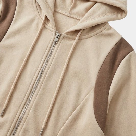 Gleame | Dames Tweedelige Set Met Capuchon En Ritssluiting