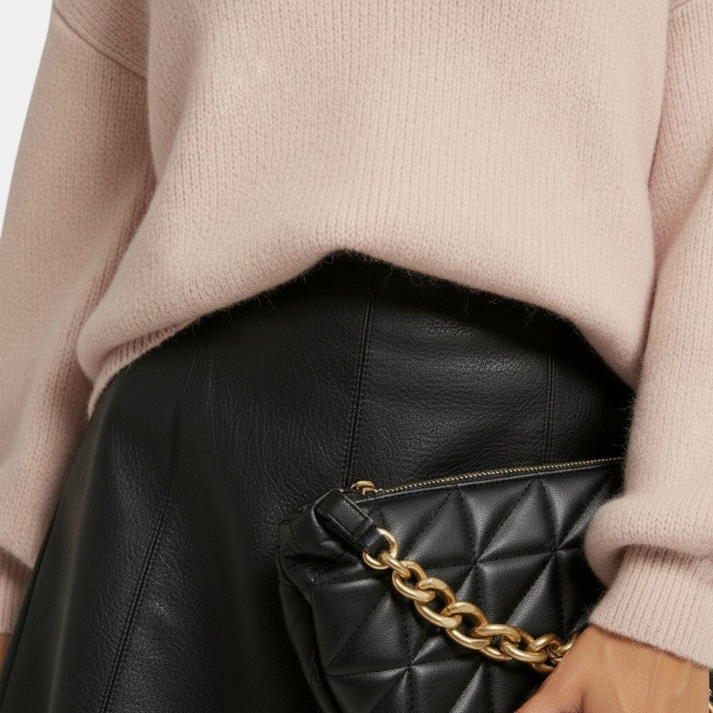 Gleame | Dames V-Hals Trui Geribde Structuur Elegante Pasvorm