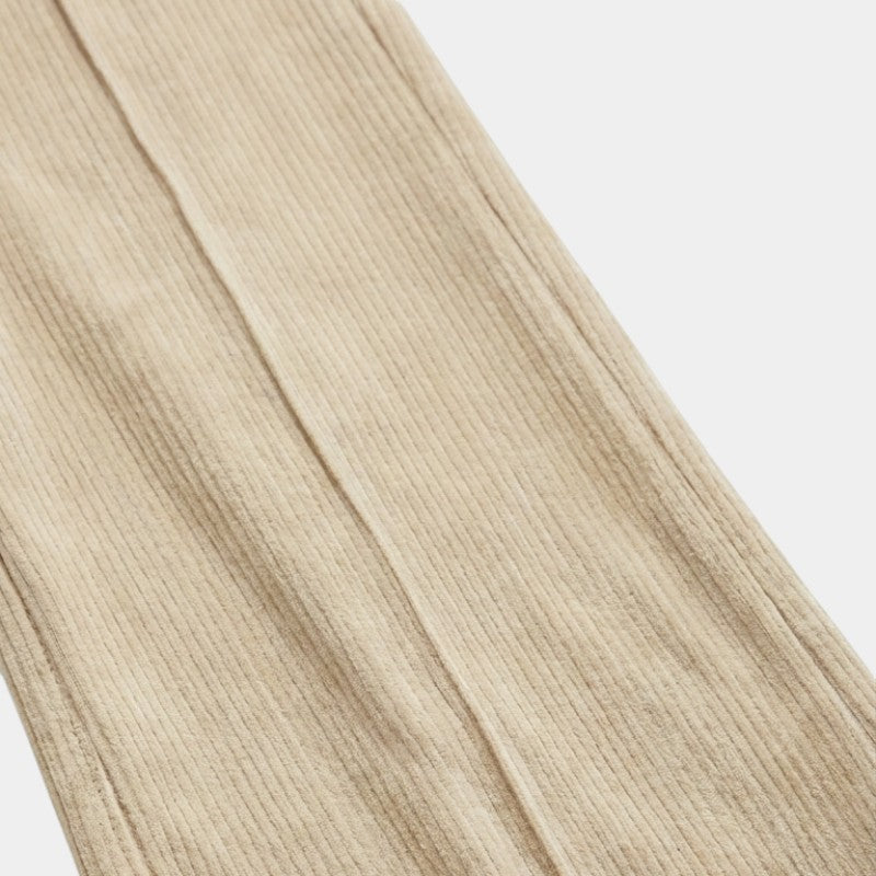 Gleame | Dames Wijde Broek Hoge Taille Geribde Structuur Elegant