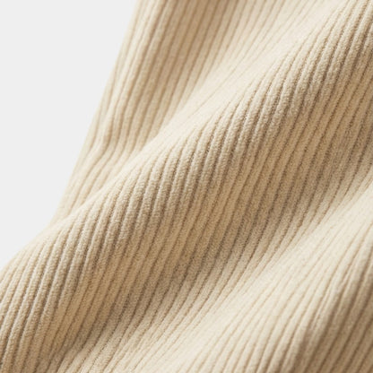 Gleame | Dames Wijde Broek Hoge Taille Geribde Structuur Elegant