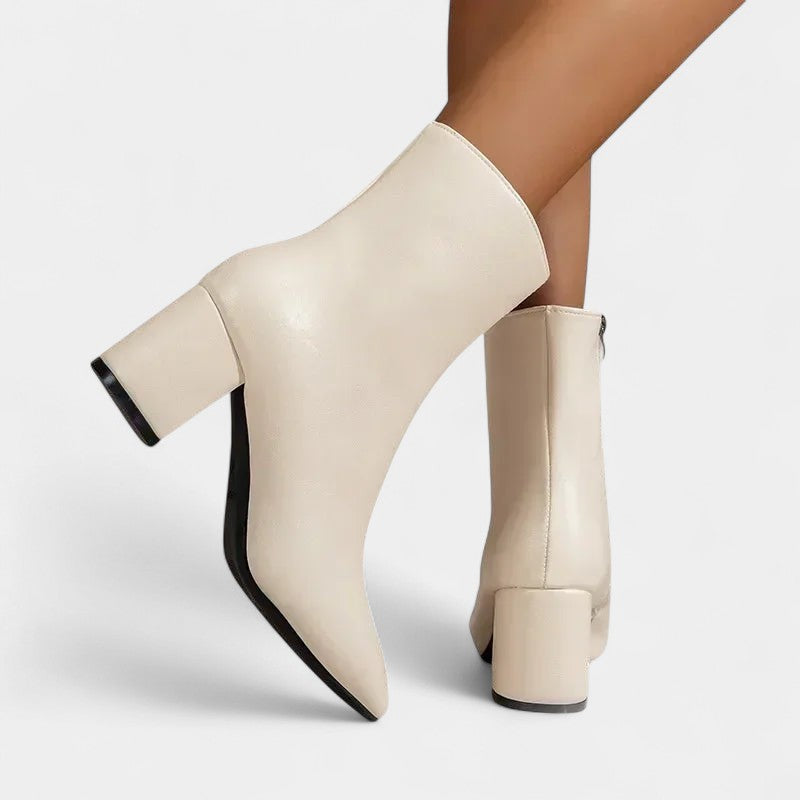 Gleame Ankle Boots - Short boots with zipper and small heel