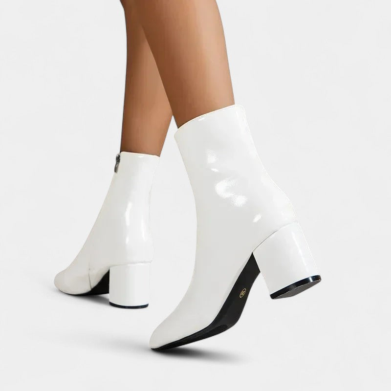 Gleame Ankle Boots - Short boots with zipper and small heel