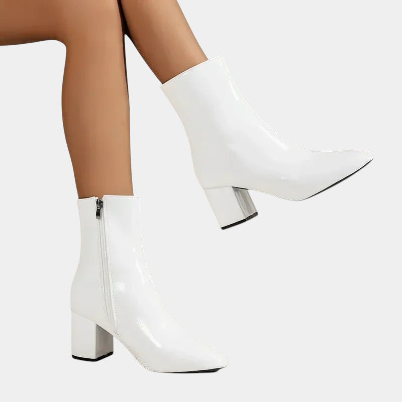 Gleame Ankle Boots - Short boots with zipper and small heel