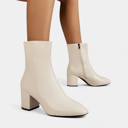 Gleame Ankle Boots - Short boots with zipper and small heel