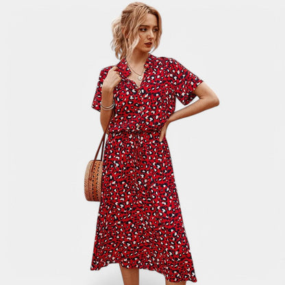 Gleame jurken and jumpsuits zomerjurk lichte en comfortabele jurk met een prints ontwerp