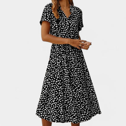 Gleame jurken and jumpsuits zomerjurk lichte en comfortabele jurk met een prints ontwerp