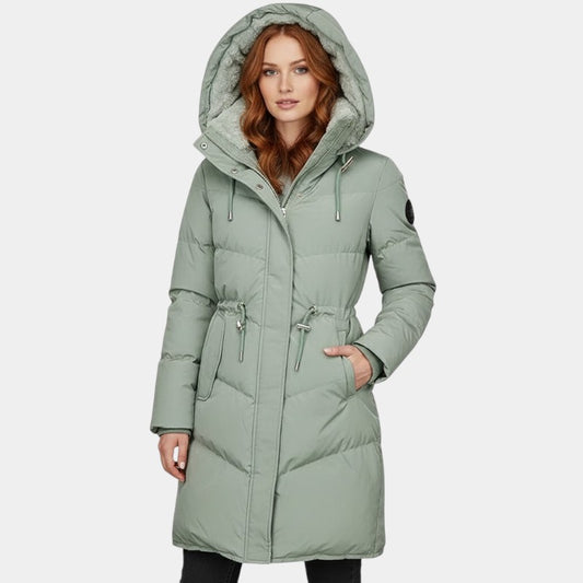 Gleame Winter Jacket – Luxe quilted women's jacket with warm teddy lining and hood