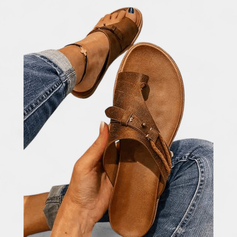 Gleame.-Schoenen-Gleame Sandalen - Comfortabele dames casual platte sandalen