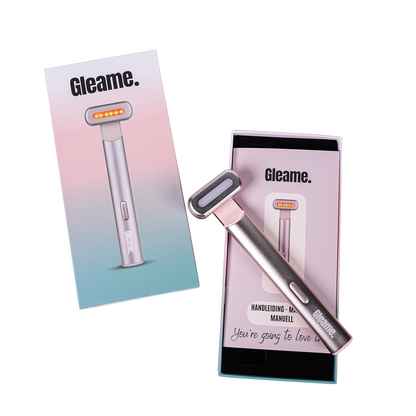 Gleame 4 in 1 skincare tool set | Een betere huid binnen 2 weken! | Rood/blauw licht therapie | Hyaluronzuur serum